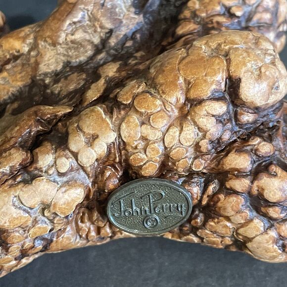 Vintage JOHN PERRY Blue Marlin Swordfish Jumping Out Water Sculpture